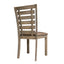 Set of 2 Modern Farmhouse Dining Chairs - Distressed Solid Wood