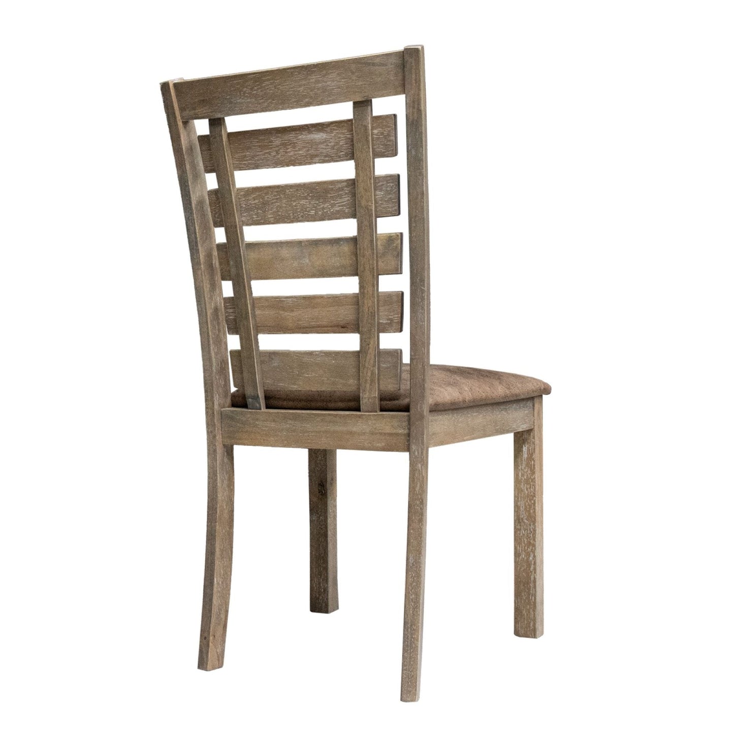 Set of 2 Modern Farmhouse Dining Chairs - Distressed Solid Wood