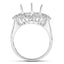 Anillo de Compromiso Semi Montura de Diamante Blanco de 0.89 Quilates en Oro Blanco de 14K