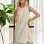 Robe Shift Sans Manches à Col Ronde avec Appliqués