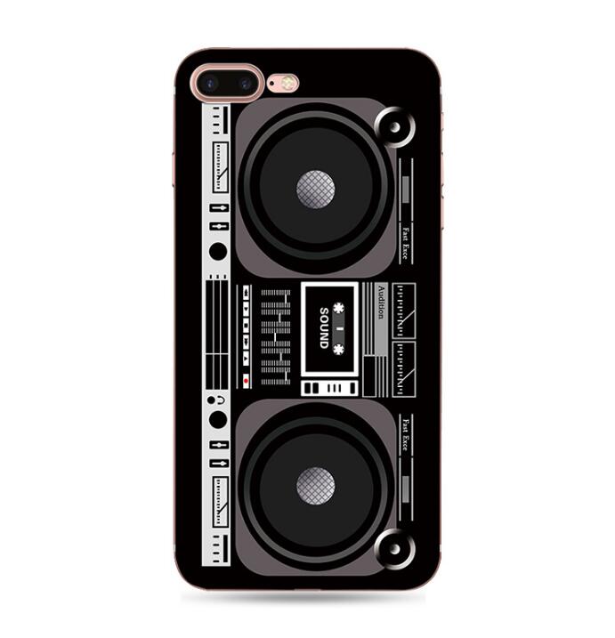 For iPhone 6S 7 7Plus 5 8 8Plus X XS Max SAMSUNG Retro Camera Cassette Tapes Boombox Calculator Keyboard Soft Phone Case Fundas - Korvel
