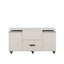 Modern Lift-Up Coffee Table with Storage and Stools