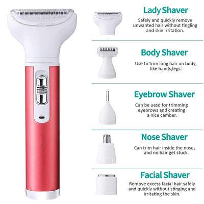 5-in-1 Multifunctional Electric Shaver and Trimmer for Women