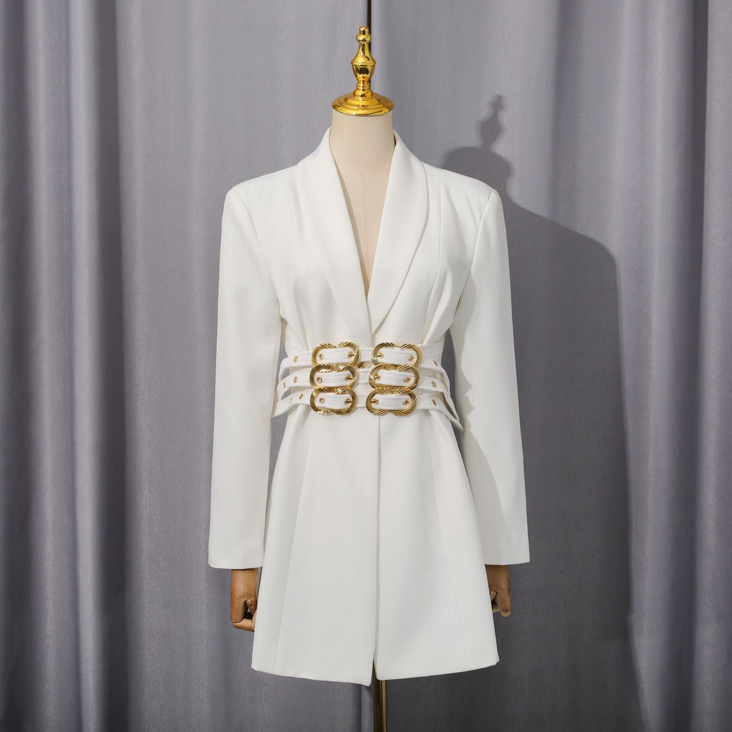 Elegant Slim-fit Solid-color Blazer for Commuters
