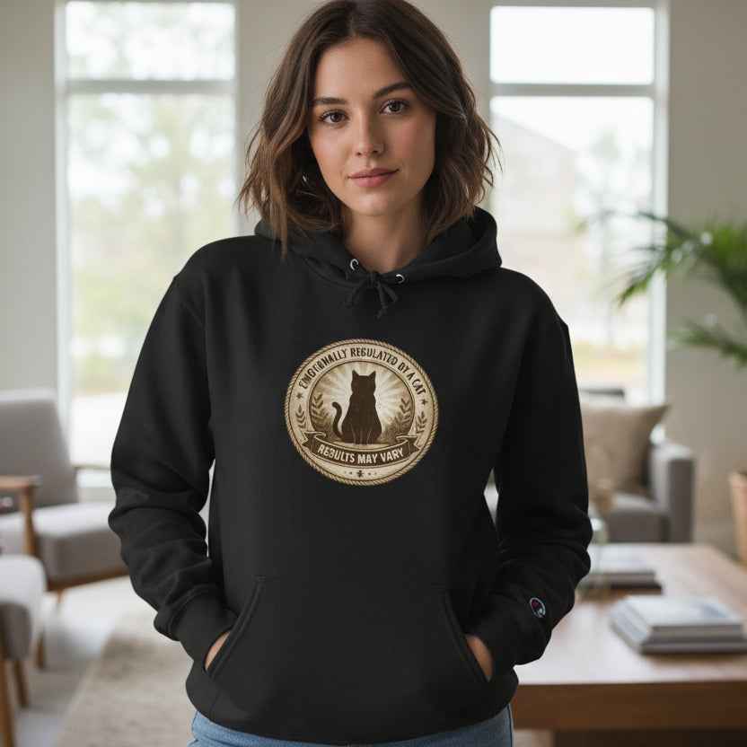 Emotionally Regulated by a Cat Hoodie - Champion®