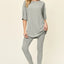Double Take Full Size Round Neck T-Shirt and Leggings Set