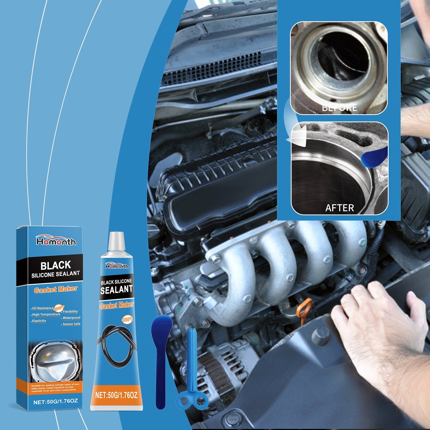 Sellador de Motor Premium para Reparaciones Automotrices