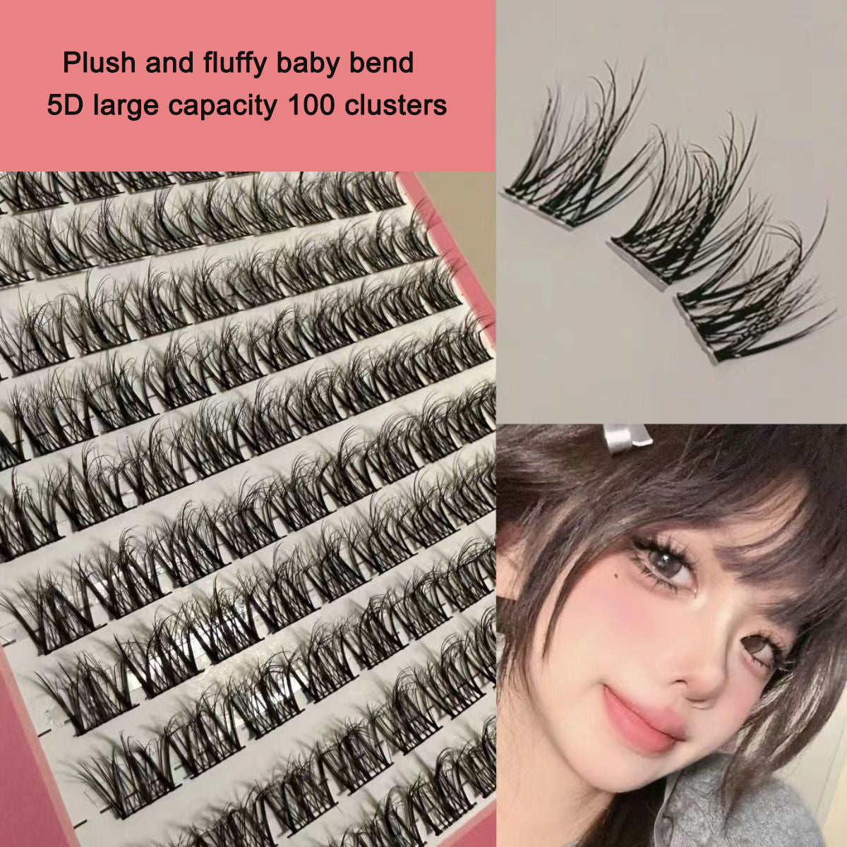 Sunflower Comics Pure Desire Eyelash Simulation Natural Thickening Large Segmented Trilogy False Eyelash Laziness - Korvel
