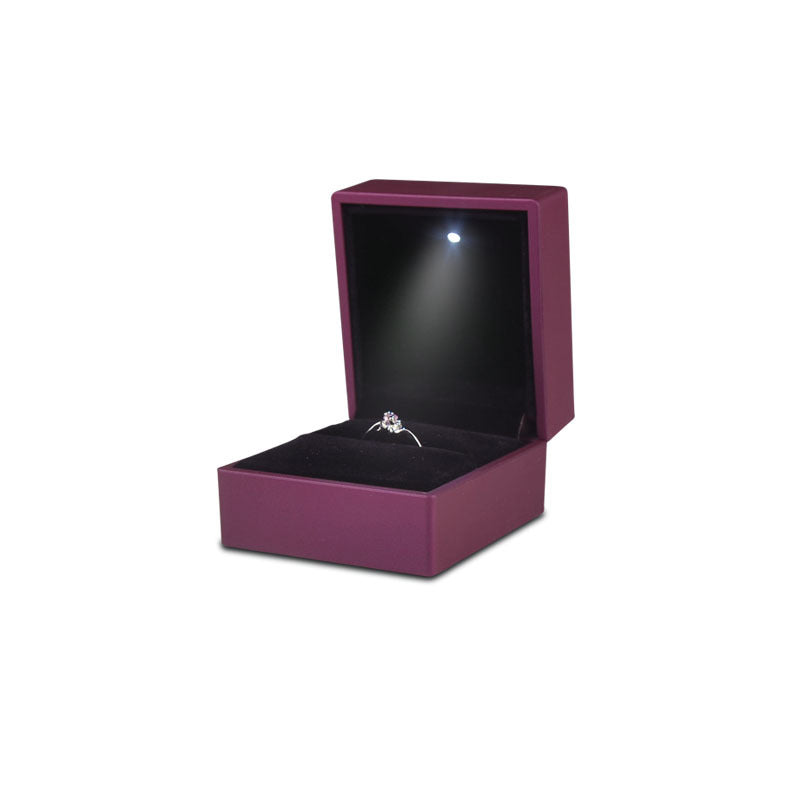 " Elegant LED Light Ring Box: Perfect for Engagement & Wedding Gifts - Keep Your Jewelry Safe & Secure!  & Secure!" - Korvel