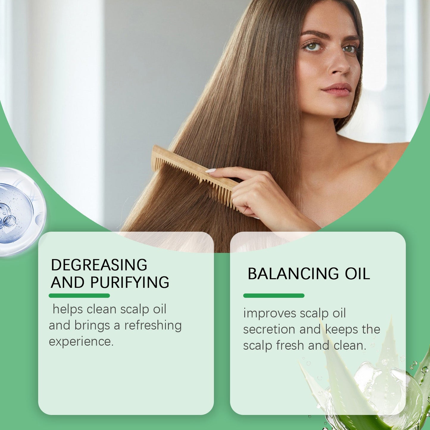 Control Oily Scalp Care Shampoo Moisturizing Repair Nourishing Dry Hair Smooth Shampoo - Korvel