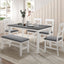 TOPMAX 6-Piece Wood Dining Table Set - Farmhouse Style