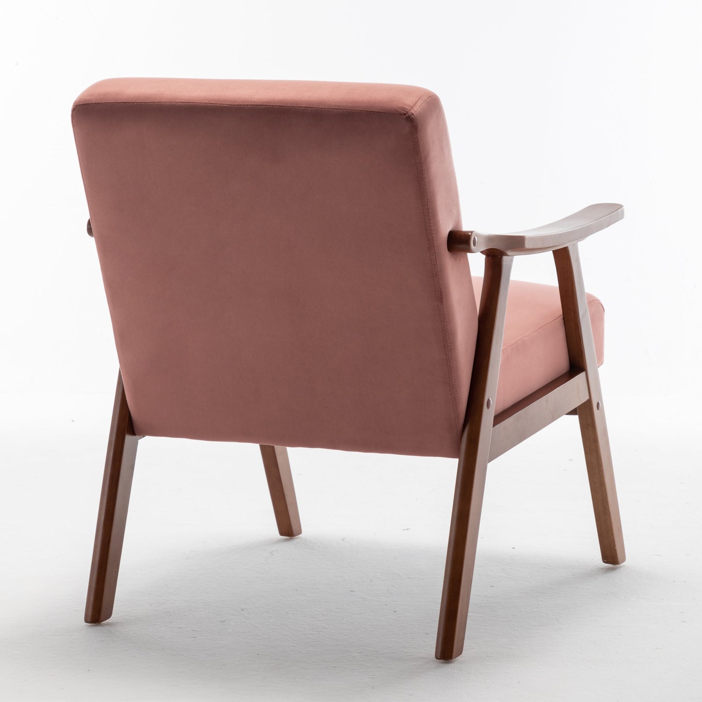 Mid-Century Modern Chair, Living Room Chair with Solid Wood Frame, Accent Chair Extra-Thick Backrest, Wingback Chair for Bedroom - Korvel