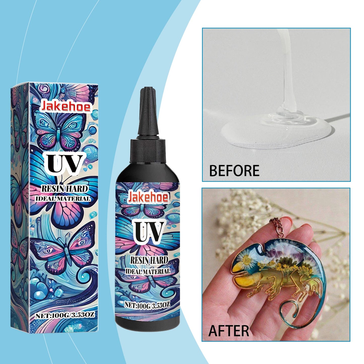 Creative Resin Glue, High Transparent Resin Drop Glue Diy Hand-Made Shadowless Glue Quick Dry Drop Glue - Korvel
