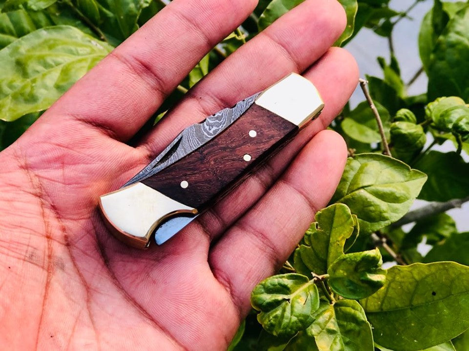 Elegant Rosewood Handle EDC Folding Knife - Korvel