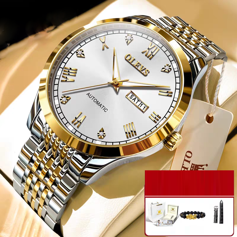Montre mécanique automatique entièrement automatique pour homme avec lumière nocturne