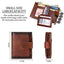 Men's short genuine leather wallet first layer cowhide Korean style fashion casual wallet driver's license wallet father's day gift - Korvel
