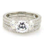 Conjunto de Anillo de Compromiso Natural de 1.05ct en Oro Blanco de 18KT