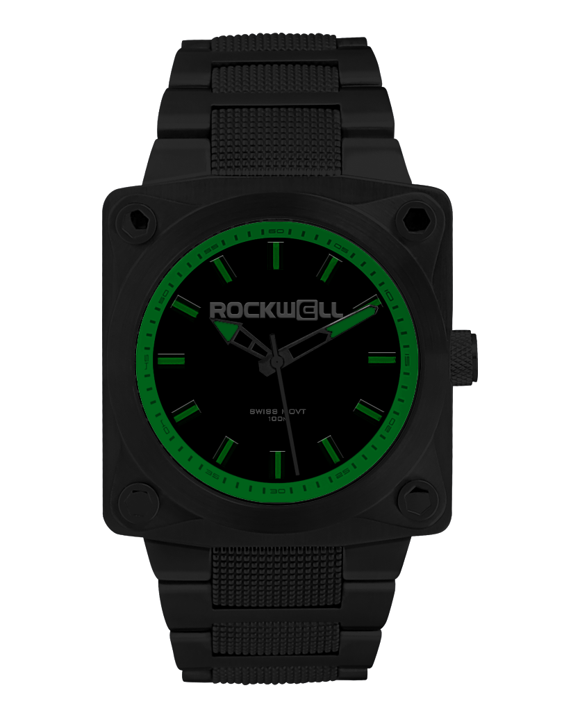 Montre Rockwell 747 Noir-Vert