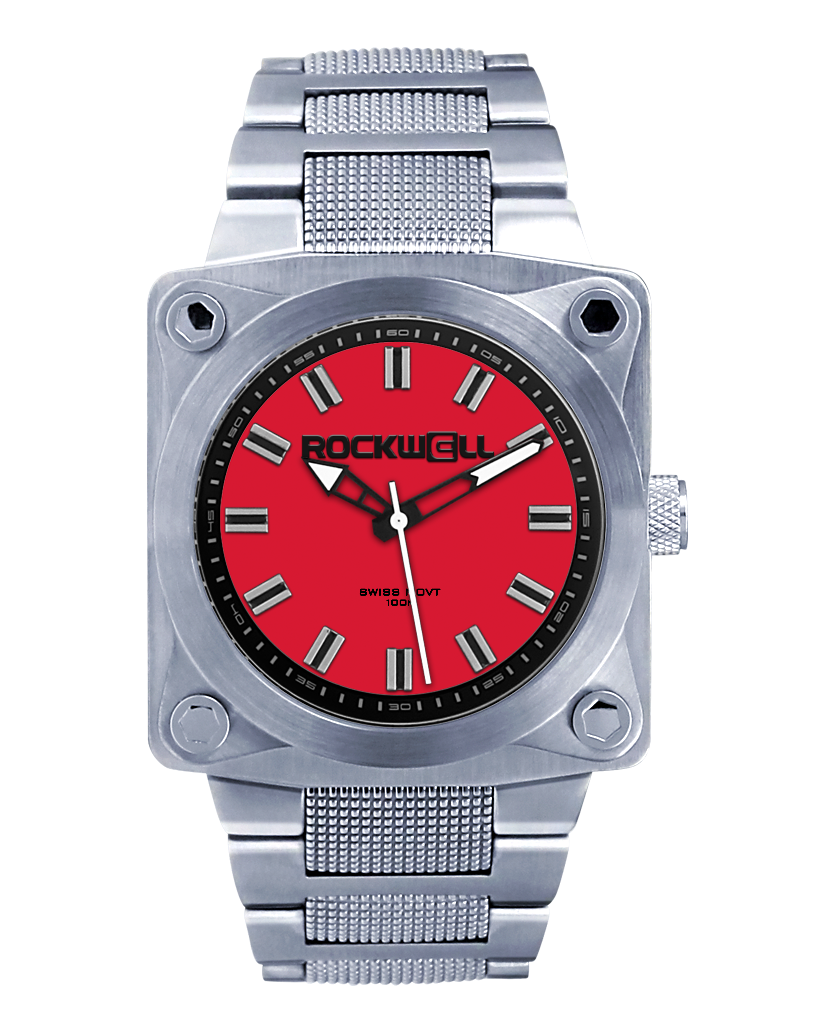 Reloj Rockwell 747 Plata-Rojo