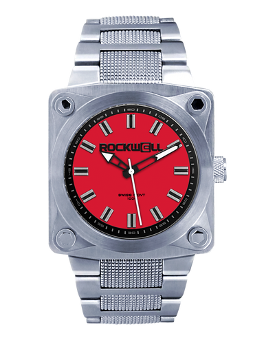 Rockwell 747 Silver-Red Watch