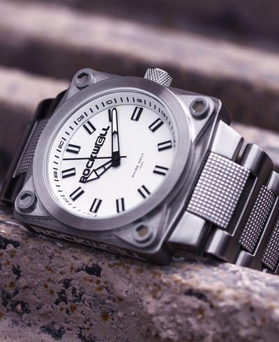 747 Silver/White Watch