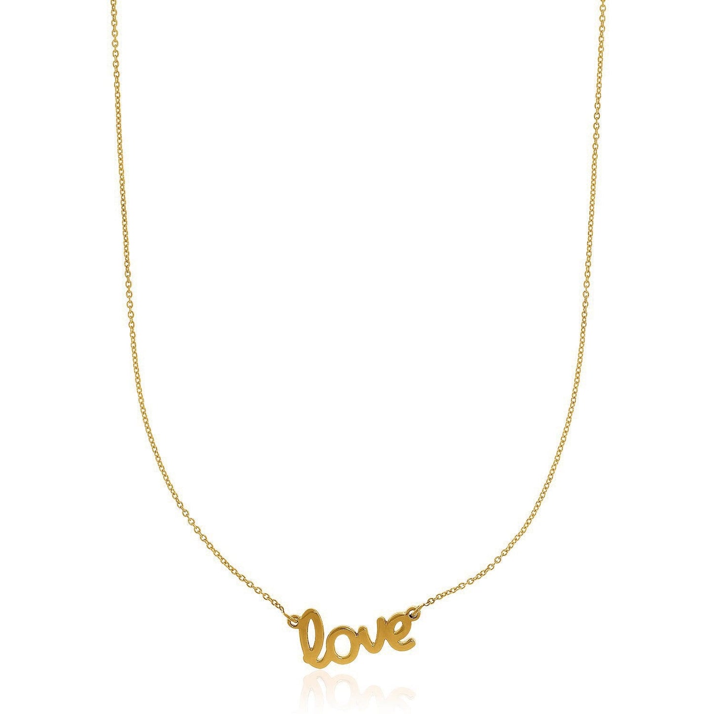Collar LOVE en Oro Amarillo de 14k