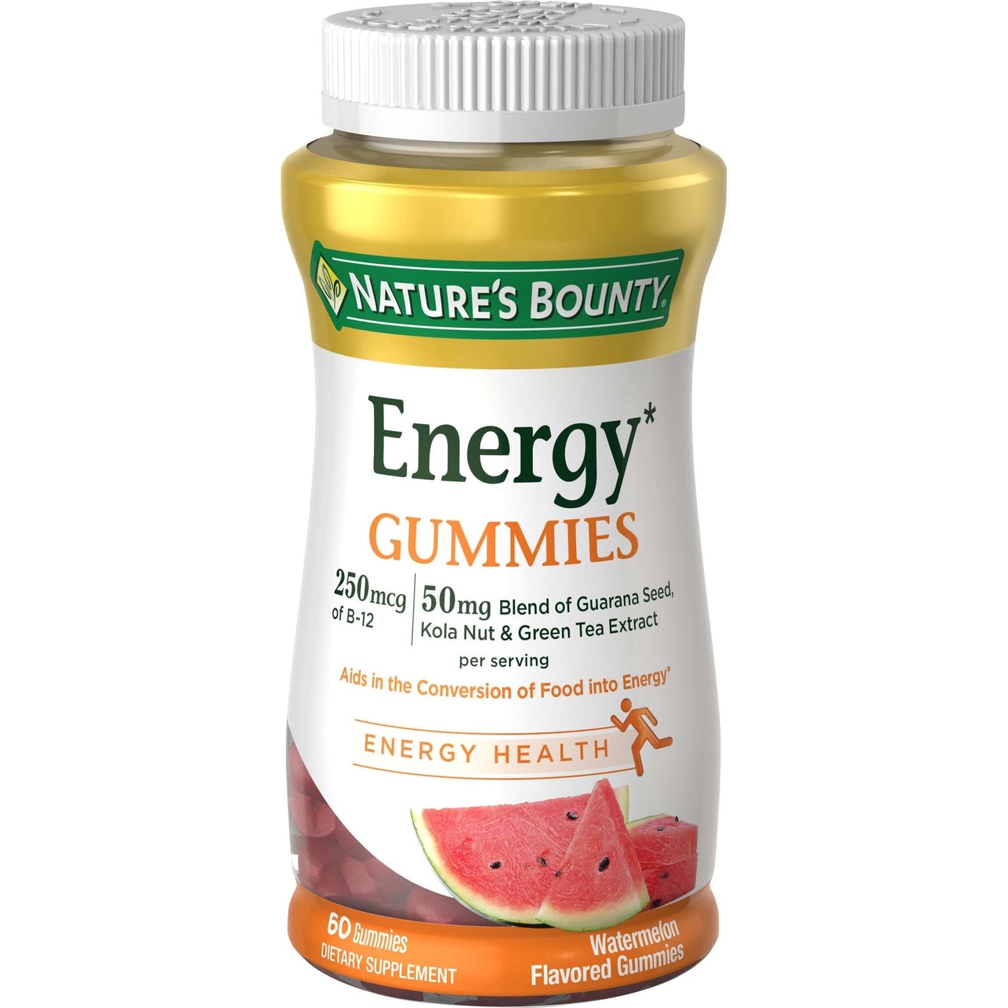 Nature's Bounty Energy Gummies - Watermelon Flavor, 60 Count