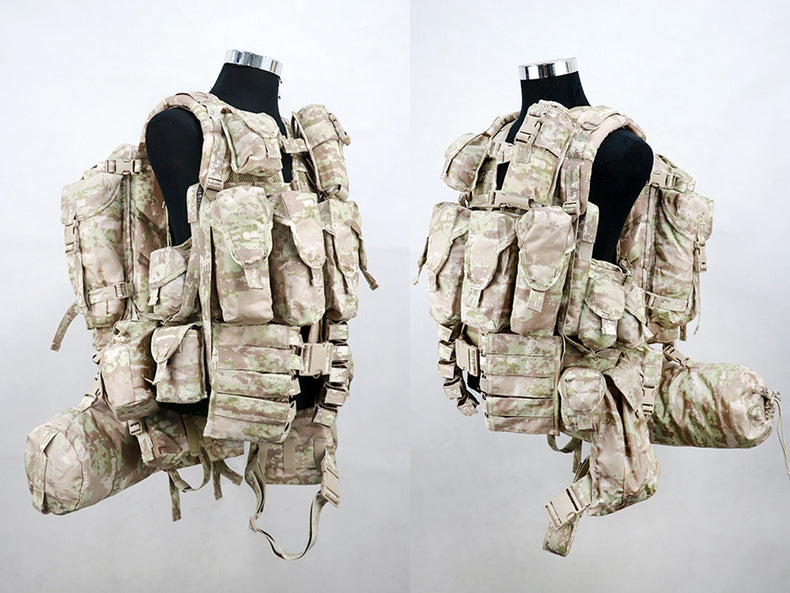 Cold War direct-purchased Russian military-issued 3rd-gen 6sh117 desert KSOR digital camo tactical vest - Korvel