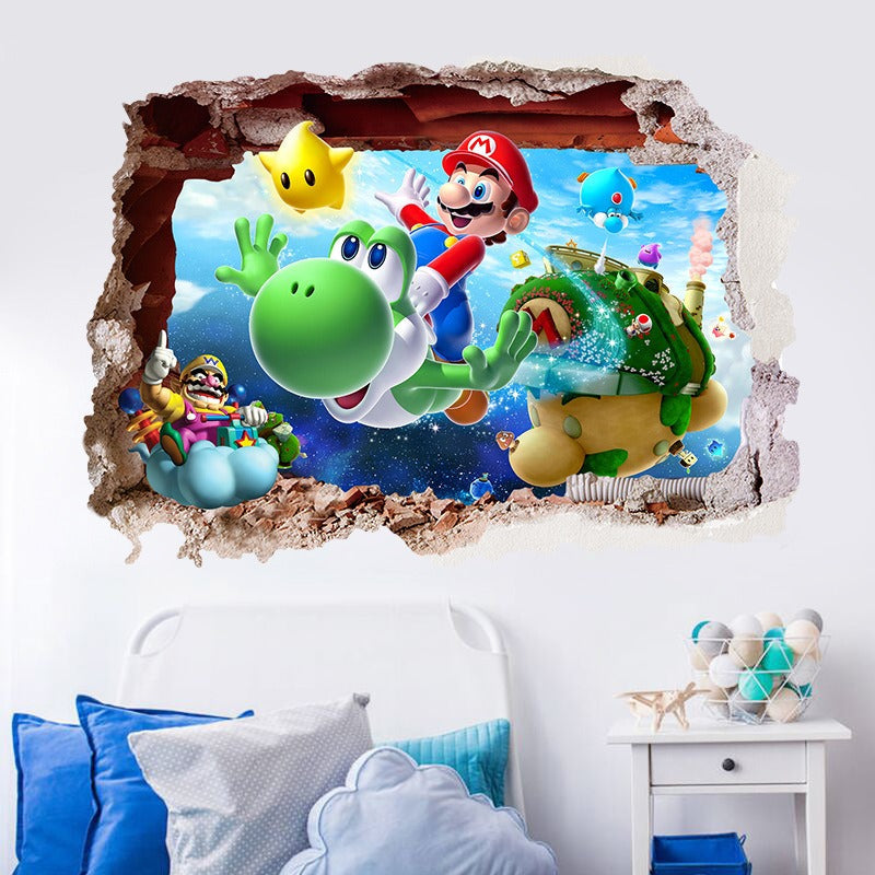 3D Wall Piercing Mary Full Staff Wall Stickers Living Room Bedroom Kindergarten Decoration Background Wall - Korvel