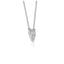 14k White Gold Diamond Heart Pendant Necklace
