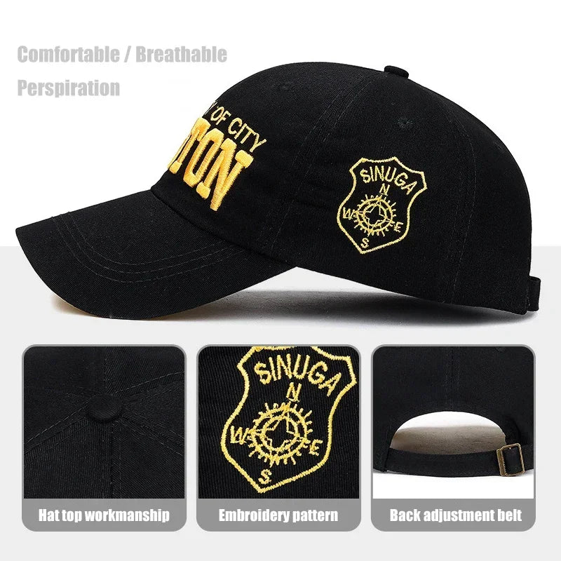 Soft Top Sports Baseball Cap Cotton 3D Embroidery Unisex Snapback Cap Tennis Hat Dad Cap - Korvel