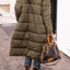 Elegant Solid Color Hooded Long Coat for Women