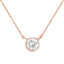 Collier Pendentif en Argent Sterling 0,5 Cttw avec Diamant en Monture Bezel