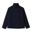 Womens Short Wool Coat with Stand Collar and Double-Breasted Buttons