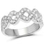 Bague de fiançailles en argent sterling avec diamant blanc véritable de 0,40 carat