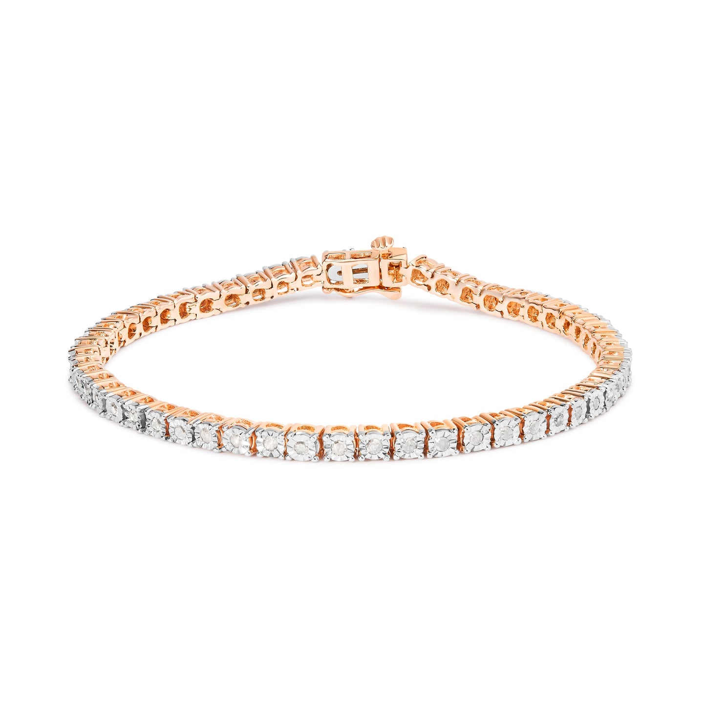 Pulsera de Tenis con Diamantes Miracle-Set de Plata Esterlina .925 - 7"