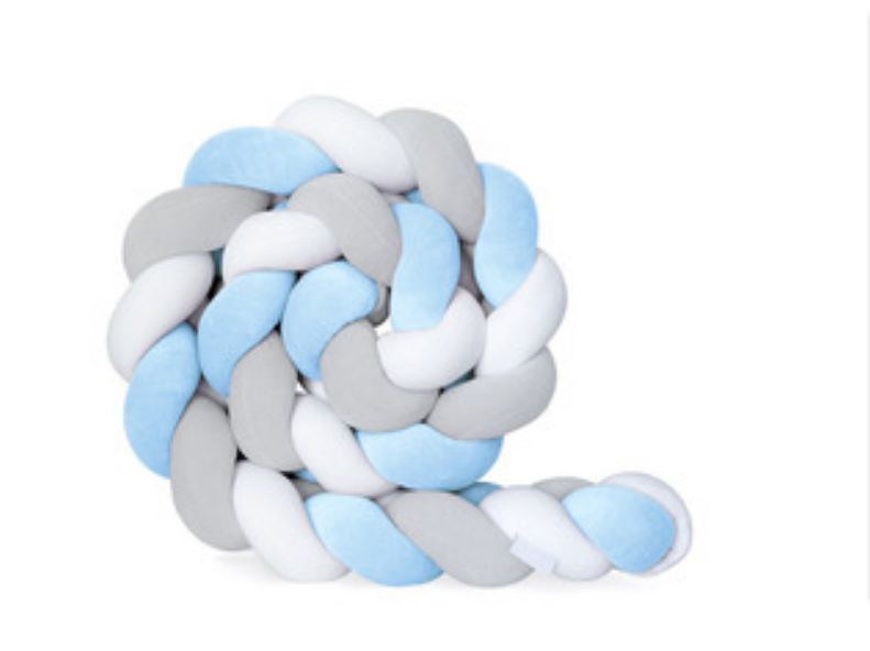 Coussin de Bumper de Lit Braid Knot pour Bébé de 100 cm Premium