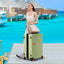 Contrast Color Hardshell Luggage 24inch Expandable Spinner Suitcase with TSA Lock Lightweight Green + ABS - Korvel