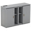 Full Size Murphy Bed with Shelves and USB Ports - Gray