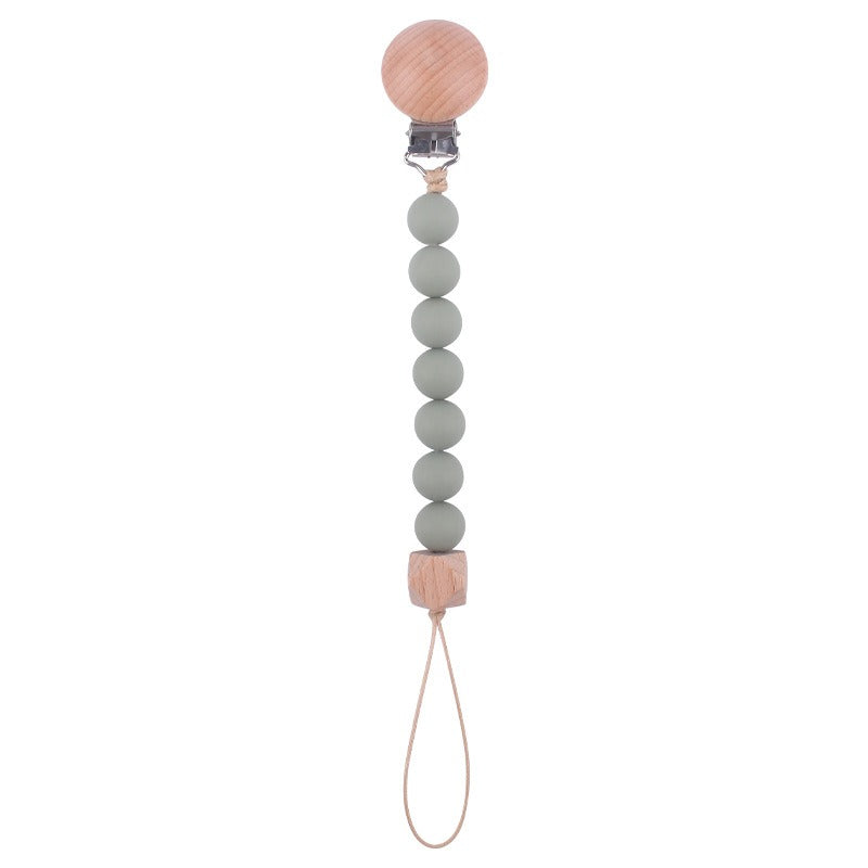 Infant and toddler products, beech wood pacifier clip, soothing wood octagonal pacifier, anti drop chain - Korvel
