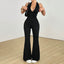 European and American hollow back tight fitting jumpsuit - Korvel
