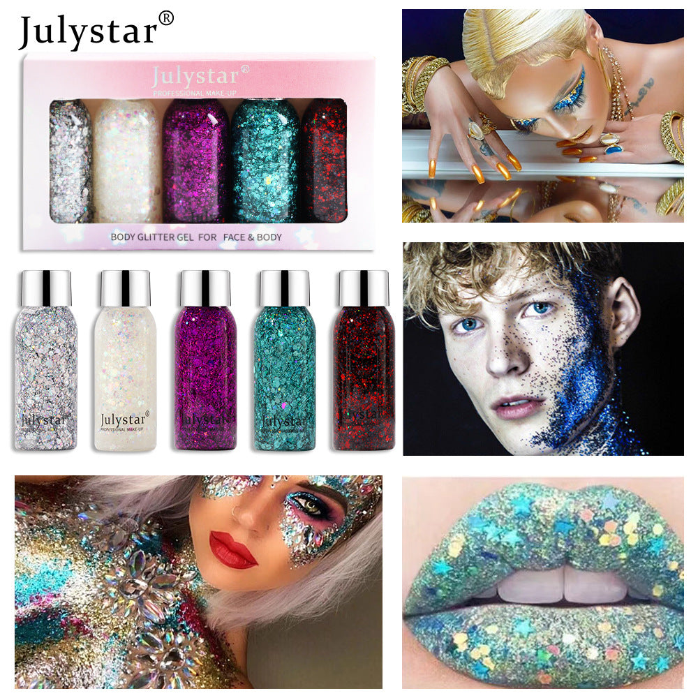 Color Gold Cong Sequins Eyeshadow Liquid High Color Makeup Dazzling Performance Blue Liquid Eyeshadow - Korvel