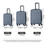 3 Piece Luggage Sets ABS Lightweight Suitcase with Two Hooks, Spinner Wheels, TSA Lock, (20/24/28) Gray - Korvel
