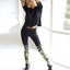 Leggings de Fitness à Rayures Camouflage Harajuku pour Femmes