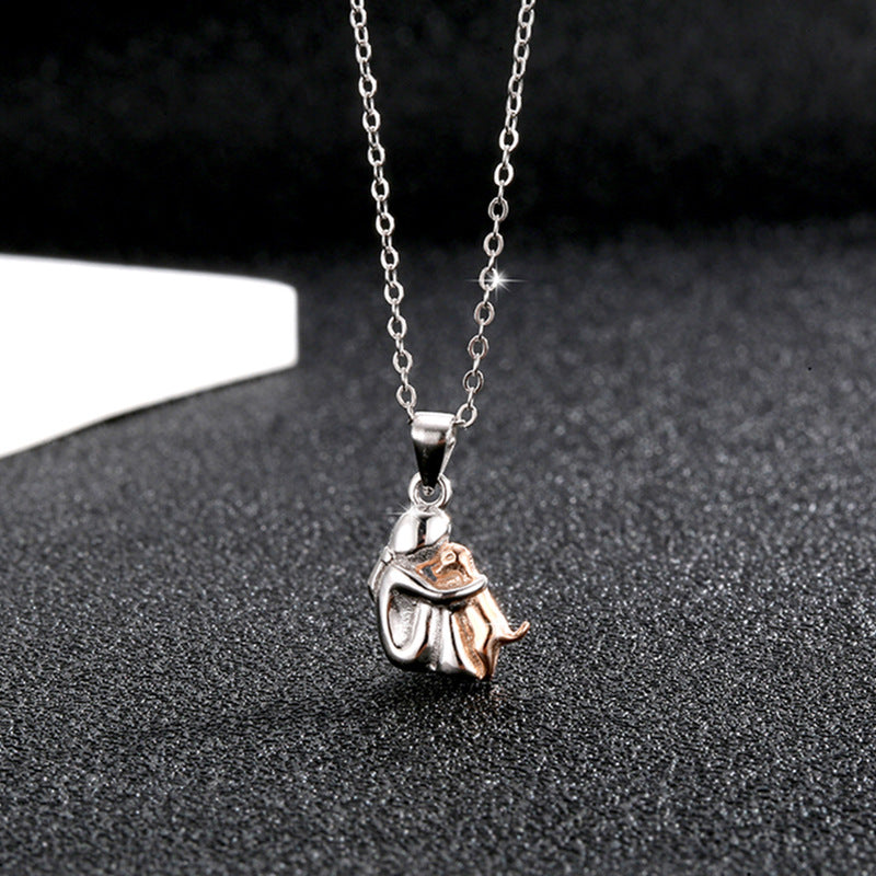 S925 Sterling Silver Embrace Necklace - Minimalist Design