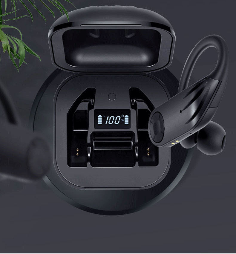 B1 TWS Bluetooth Earphones 5.0 Sports Sweatproof Hanging Ear with LED Digital Wireless Earphones Private Model - Korvel