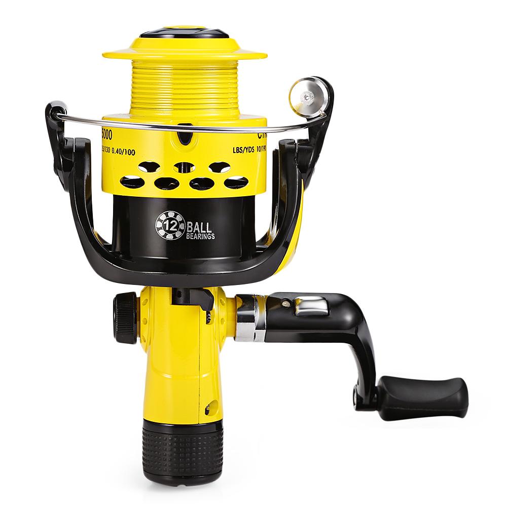 YUMOSHI 12BB 5.5:1 Carrete de Pesca Giratorio Ligero