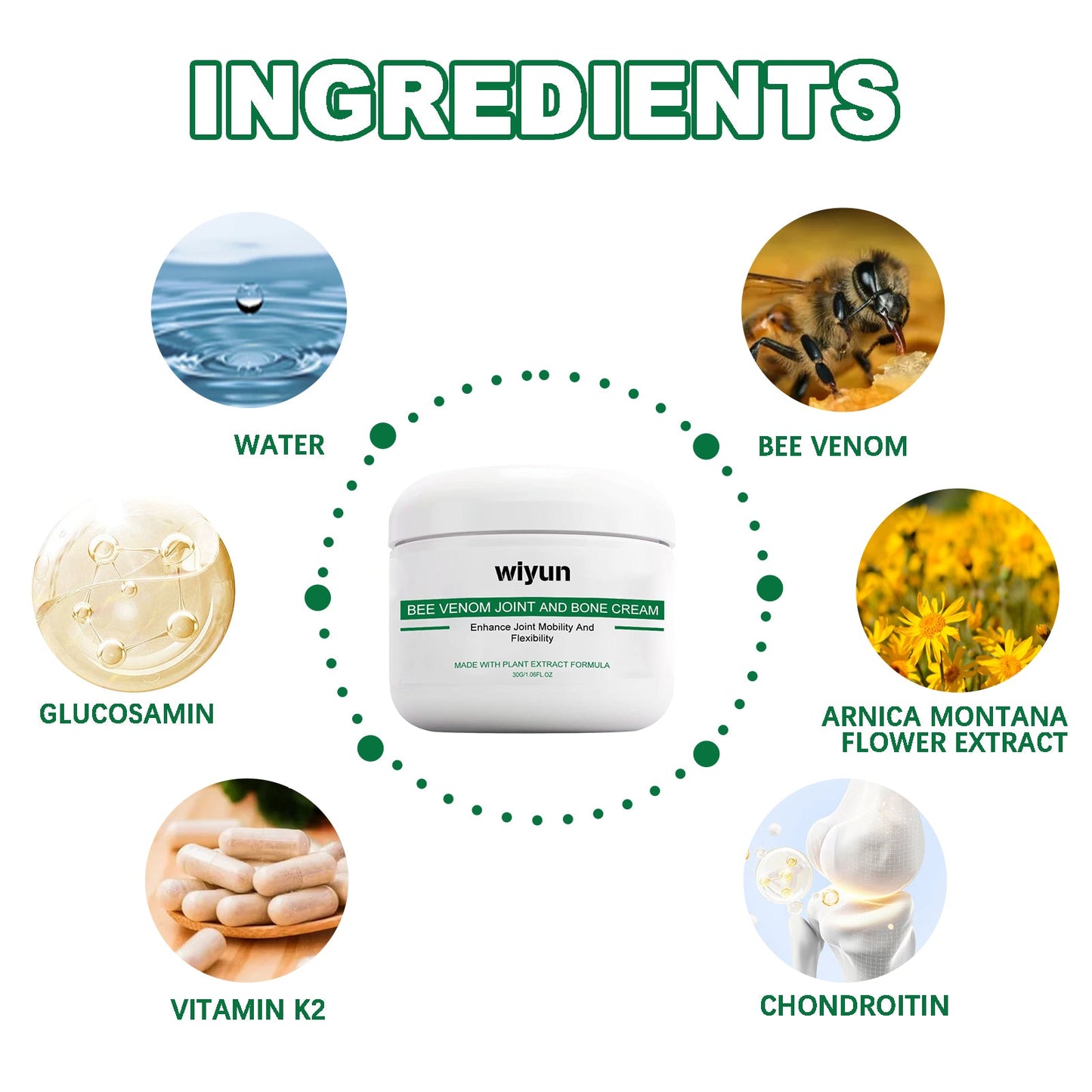 Bee Venom Joint Repair Cream, Relieves Sore Joints Hands And Feet, Shoulders Neck And Lumbar Muscles Body Care Cream - Korvel
