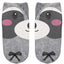 Calcetines invisibles para mujer con estampado de animales en 3D