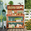 65" Large Wooden Farmhouse Rustic Outdoor Potting Bench Table Garden Potting Bench with 4 Storage Shelves and Side Hook,Natural - Korvel